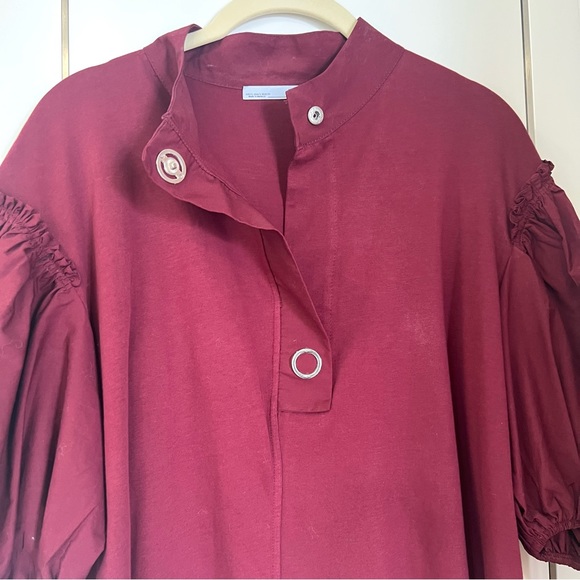 ZARA BALLOON SLEEVES MAROON TOP SIZE SMALL ( PRE LOVED) - Picture 2 of 11